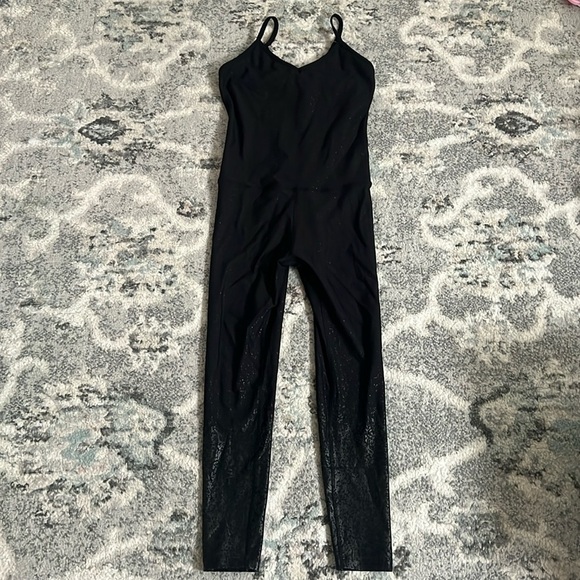 Beyond Yoga Alloy Ombre Elevation Bodysuit Black Foil Metallic - Picture 1 of 15